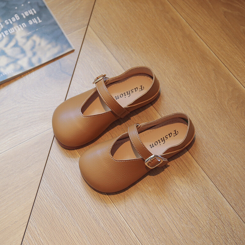 Valge Pruun Must Tüdrukute Nahast Kingad Lapsed Printsessikingad Pehme põhjaga Vaba aeg Üksikjalatsid Lastejalatsid