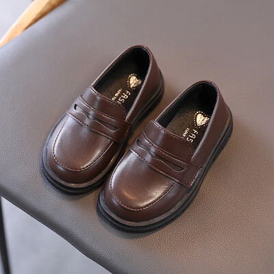 Lapsed nahast kingad poistele Tüdrukud Lapsed Slip-on koolikorterid vabaaja tossud pulmadeks pidulikuks peoks 21.–36.