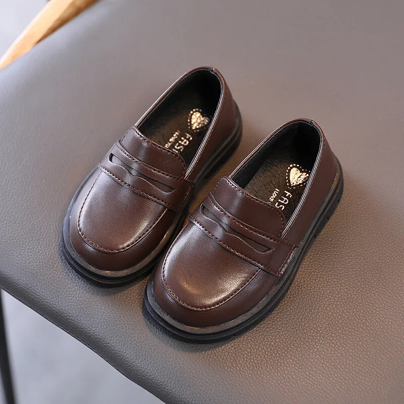 Gyermek bőrcipők fiúknak Lányoknak Gyerek naplopók Felcsúsztatható iskolai lakások Alkalmi tornacipők esküvői ünnepi alkalmakra, bulira 21-36