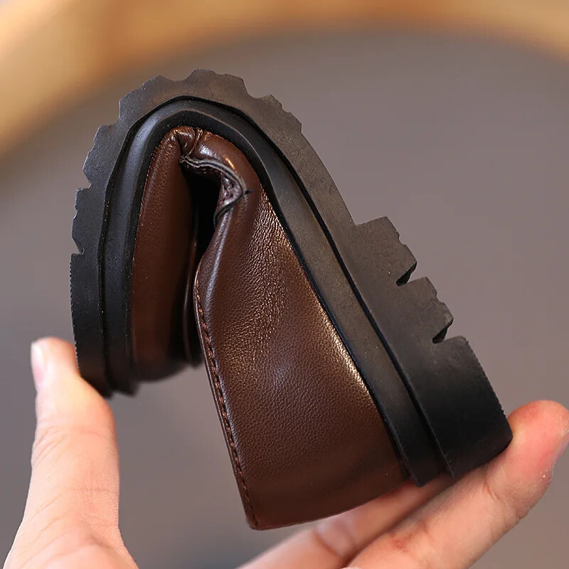 Gyermek bőrcipők fiúknak Lányoknak Gyerek naplopók Felcsúsztatható iskolai lakások Alkalmi tornacipők esküvői ünnepi alkalmakra, bulira 21-36