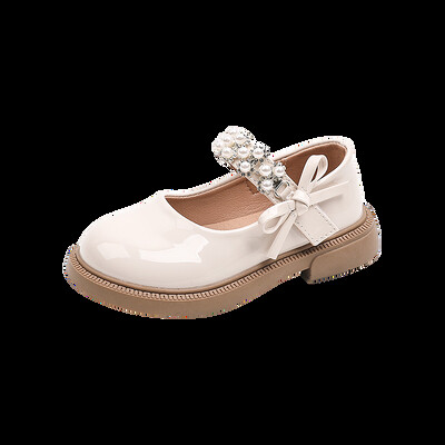 UUED Lastejalatsid Printsess Tüdrukute Koolikingad Beež Must Laste Nahast Peokleit Lame Tüdrukute vabaajakingad