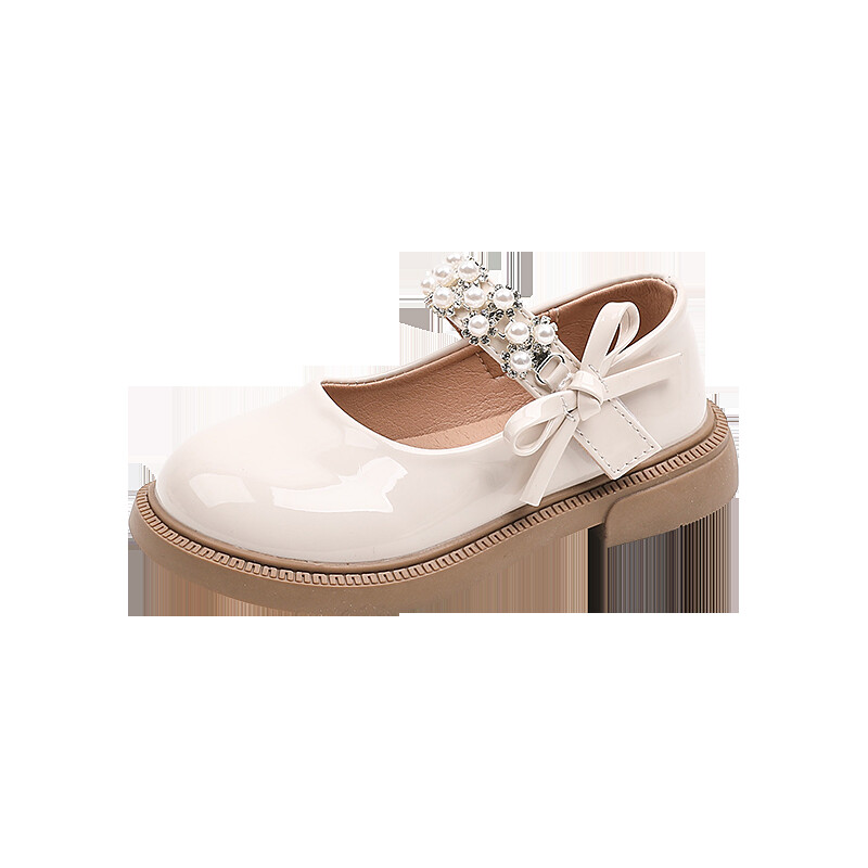 UUED Lastejalatsid Printsess Tüdrukute Koolikingad Beež Must Laste Nahast Peokleit Lame Tüdrukute vabaajakingad