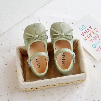 Μόδα Mary Janes Παπούτσια για Baby Butterfly Girls Flats Soft Singe Παπούτσια για Παιδιά Κοριτσίστικα PU Δερμάτινα παπούτσια