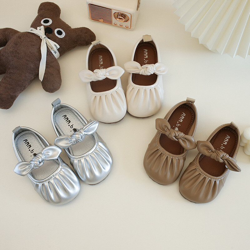 Beebitüdruku nahast kingad Kevad-sügis, laste vabaajajalatsid Mugavad kerged pehme tallaga laste vibuprintsessi kingad, suurus 23-35 H08102