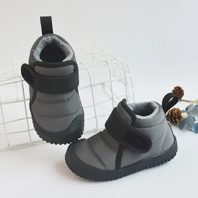 Talvised lapsed uued sametid puuvillased kingad beebi vabaaja pehme tallaga soojad puuvillased saapad poistele ja tüdrukutele mood lühikesed lumesaapad