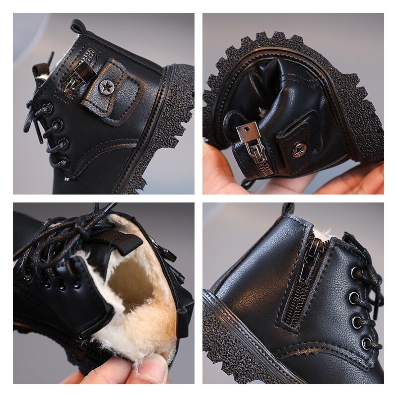 Moodsad lastesaapad Kevad-sügis Puuvillased lumesaapad Soojad poistele Nahast poolsaapad Tüdrukutele 2024. aasta vabaajajalatsid