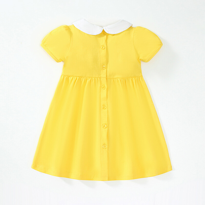 Little maven Korejske haljine Dječja odjeća Ljetna princeza haljina za djevojčice Dječja odjeća Vez iz crtića Cvijeće Pamuk