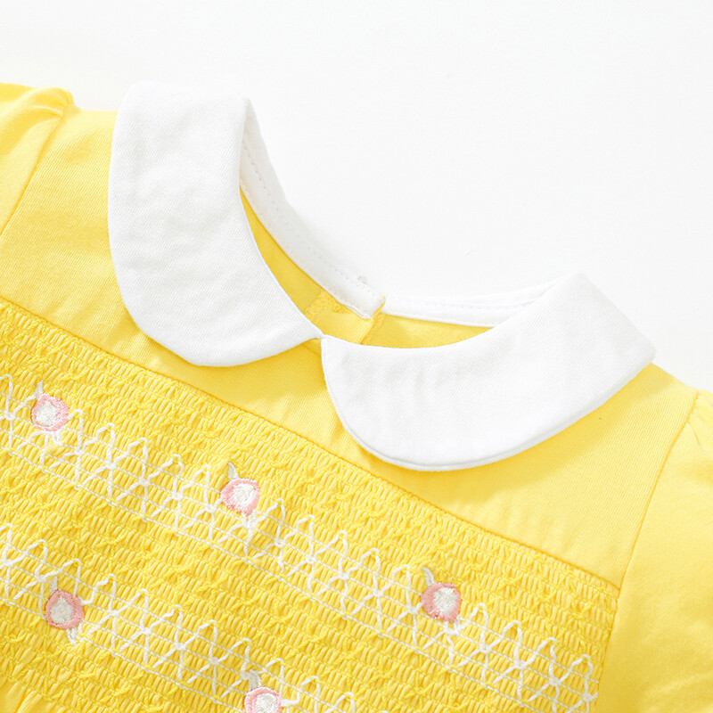 Little maven Korejske haljine Dječja odjeća Ljetna princeza haljina za djevojčice Dječja odjeća Vez iz crtića Cvijeće Pamuk