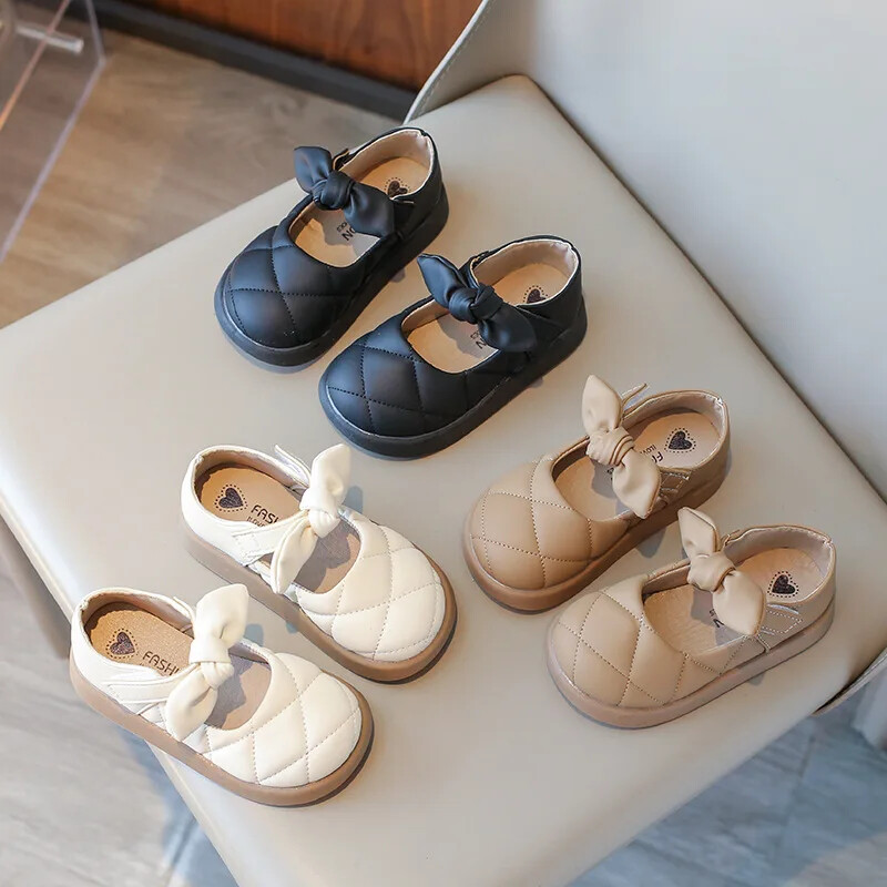 Tüdrukute nahast kingad 2024 kevad-sügis beebitüdrukute kingad 1-2 aastased ühevärvilised pehme tallaga libisemisvastased laste kingad