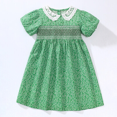 Little Maven Lasteriided Lasteriided Tüdrukute 2024. aasta suveprintsessi sünnipäev puuvillane voodipesu kraega lilledega kleit