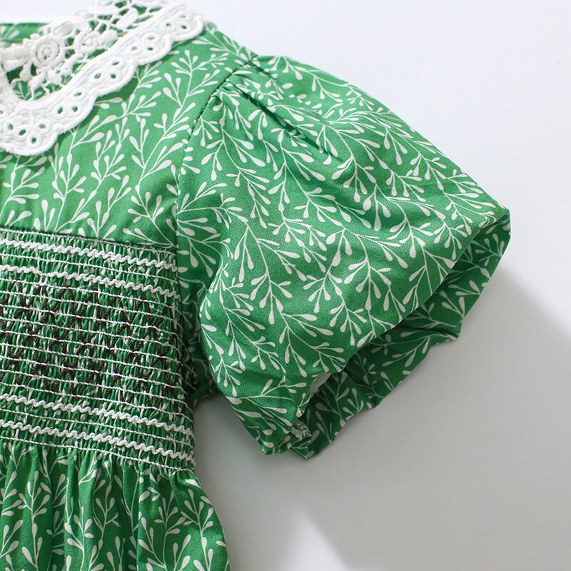 Little Maven Lasteriided Lasteriided Tüdrukute 2024. aasta suveprintsessi sünnipäev puuvillane voodipesu kraega lilledega kleit