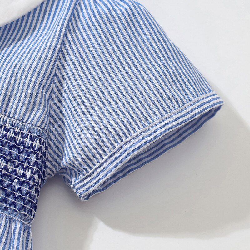 Little maven Girls Peter Pan Haljina s ovratnikom Ljetne životinje Ptice s cvjetnim aplikacijama Haljine za zabavu za djevojčice Odjeća za djecu