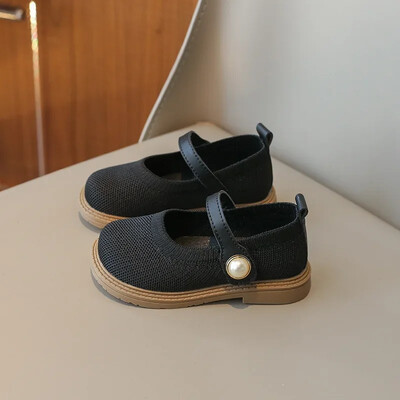 2024Stil nou Pantofi din piele pentru copii Pantofi de prințesă de modă pentru fete Cu fund moale Respirabili Copii Causal Flats Pantofi Versatili