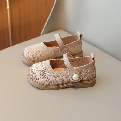 2024Stil nou Pantofi din piele pentru copii Pantofi de prințesă de modă pentru fete Cu fund moale Respirabili Copii Causal Flats Pantofi Versatili