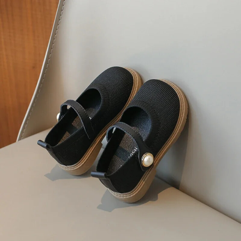 2024Stil nou Pantofi din piele pentru copii Pantofi de prințesă de modă pentru fete Cu fund moale Respirabili Copii Causal Flats Pantofi Versatili