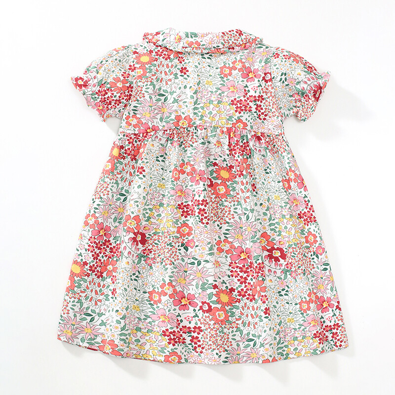 Little maven Girls Party Prints Kleidid Tüdrukutele Suvi 2024 Puuvillased lasteriided Lilled Lastekleidid Kostüümid