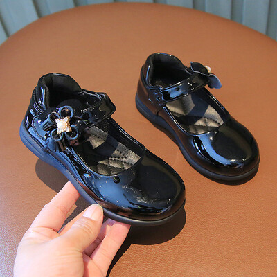 Gyermek diák bőr cipők fekete fehér őszi 3-12 éves gyerekek gyerekcipők lányok hercegnő cipők iskolai teljesítményhez