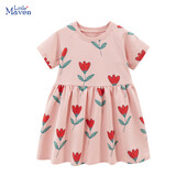 Little Maven 2024 Korea suveprintsess imikute lapsed riided lasteriided tüdrukud puuvillased multifilmid lilled Kleidid Vestidos