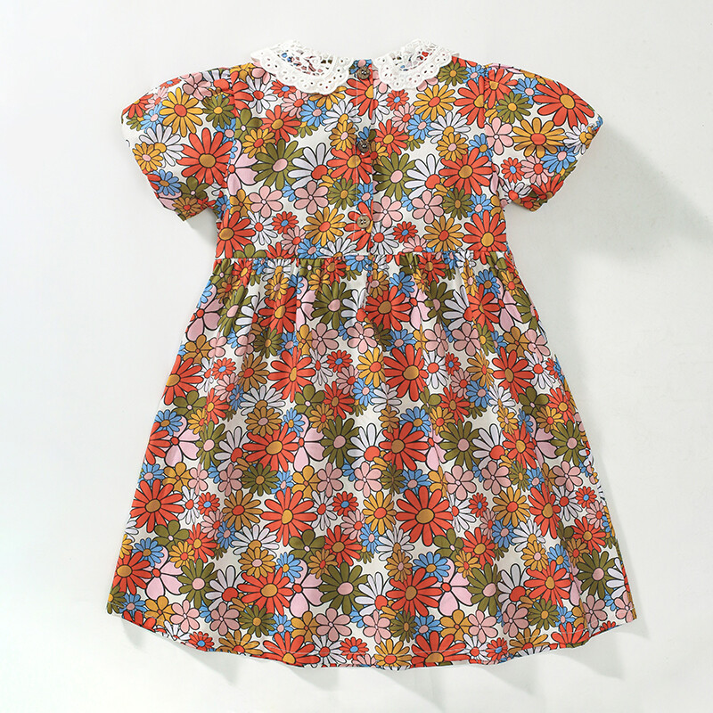 Little Maven Baby Girls, 2024. aasta suvi, uued laste riided kleit pühade multifilmid lilled kleidid lasteriided vestidos puuvillased