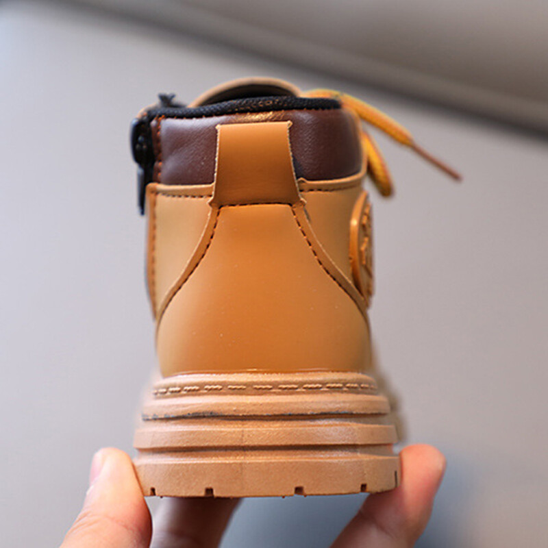 Moodsad lastesaapad 2024 Tüdrukutele Beebisaapad Kingad Poiste vabaaja Väikesed Kollased Lühikesed Saapad Sügistalvel Lastele Soojad kingad