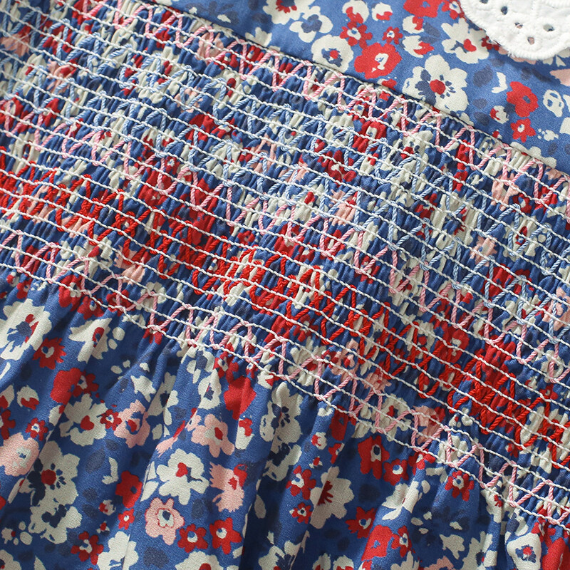 Little maven Baby Girls 2024 Suveprintsessi sünnipäevakleit Puuvillane multifilm Lilled Riided Vabaaja väikelaste lasteriided