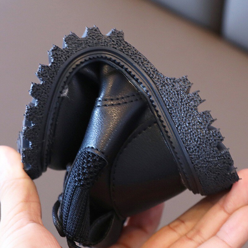 Laste pehme tallaga libisemiskindlad tõmblukuga saapad poistele Tüdrukutele Nahast Veekindlad Liimissokid Lühikesed saapad 2–10 aastat vanad kingad