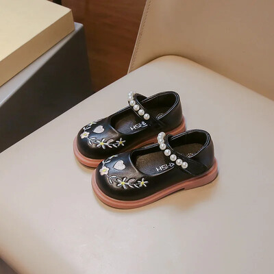 Chic Laste Printsessi kingad Armsad Väikese Tüdruku Nahast Kingad Mitmekülgsed Mood Lapsed Kevad sügis Tikitud Lamedad Kingad Põhjus