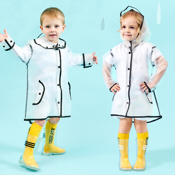 Παιδικά αγόρια για κορίτσια Rainboots Clear Child Girl αδιάβροχα παπούτσια PVC μαλακές μπότες βροχής Ψηλό Top Μαθητές Κορίτσια αγόρια Rainboots από καουτσούκ