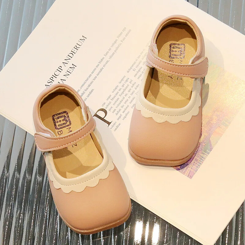 Lilleääristega luksuslikud disainjalatsid tüdrukutele, lapsed 2024, uued kevadsuvised väikelaste tüdrukute nahast kingad Printsess Mary Jane H01188