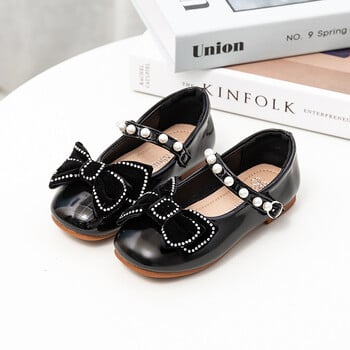 Παιδικά Princess Shoes with Bowknot Fashion Μικρά κορίτσια Κόκκινα δερμάτινα παπούτσια για Χριστουγεννιάτικο Πρωτοχρονιάτικο πάρτι Παιδικά Μονά Παπούτσια 2-10Τ