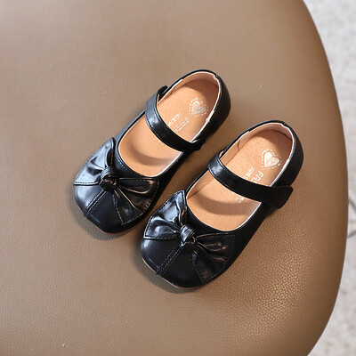 Tüdrukute nahast kingad Kevadised armsad Bowknot pehme tallaga laste printsessikingad Mood Lastele Üliõpilaste Väikeste Tüdrukute Üksikkingad
