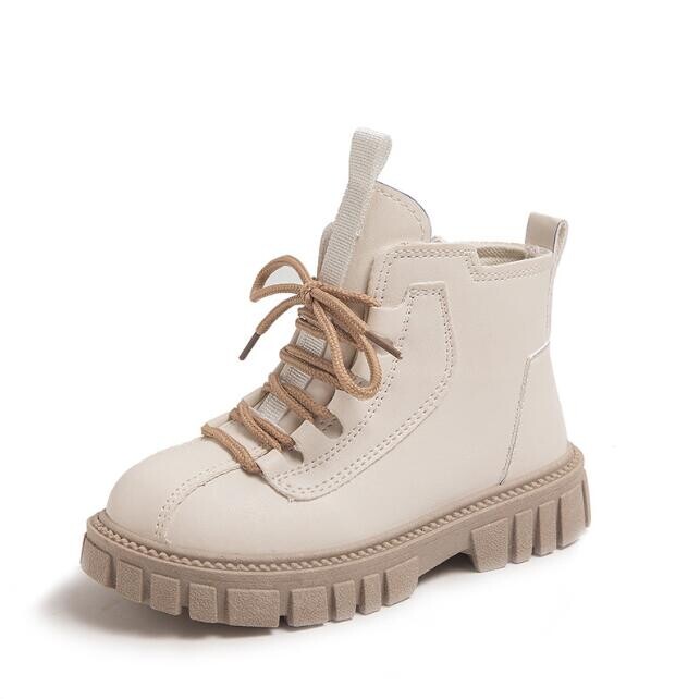 Lastejalatsid Sügisene Briti stiilis poiste poolsaapad Pehmest nahast tüdrukute lumesaapad Moodsad laste tossud suurus 26-37 Spordijalatsid