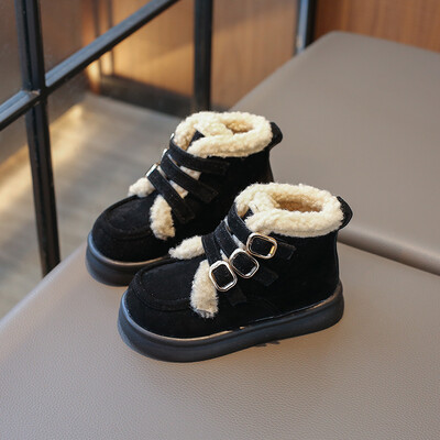 Tüdrukute saapad Mitmekülgne lukuga Lihtne puuvillane Lastele Moodsad Nahast saapad Lihtsad libisemiskindlad Poistele Lühikesed saapad Drop Shipping