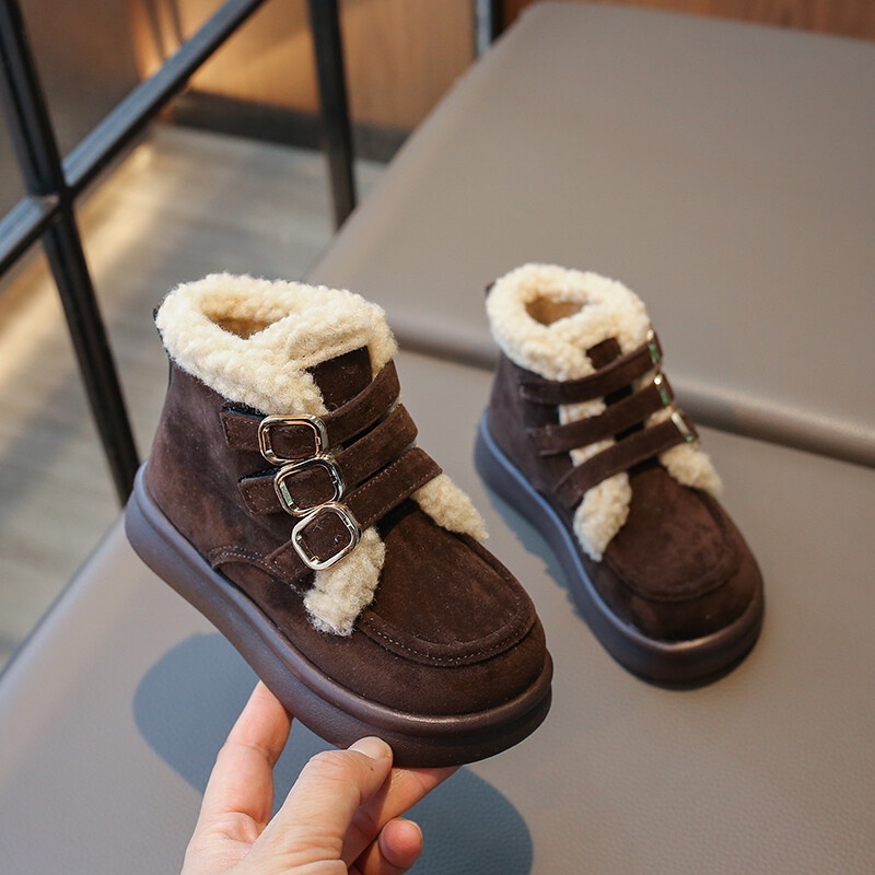 Tüdrukute saapad Mitmekülgne lukuga Lihtne puuvillane Lastele Moodsad Nahast saapad Lihtsad libisemiskindlad Poistele Lühikesed saapad Drop Shipping