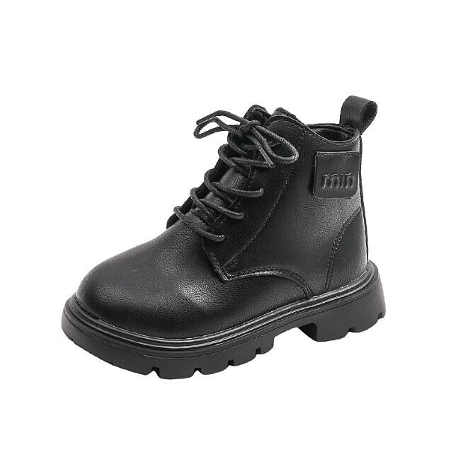 Sügistalv Beebi Lapsed Lühikesed saapad Soojad poisid Tüdrukud Kingad Pu Nahast Lastesaapad Mood Väikelaste Saapad Laste Lumekingad