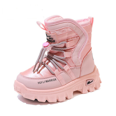 Lastejalatsid 2024 talv uued kerged puuvillased kingad tüdrukud plüüssaapad poistele soojad lumesaapad 4-15 a.