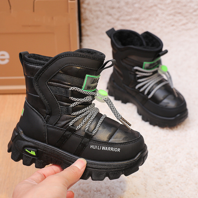 Lastejalatsid 2024 talv uued kerged puuvillased kingad tüdrukud plüüssaapad poistele soojad lumesaapad 4-15 a.