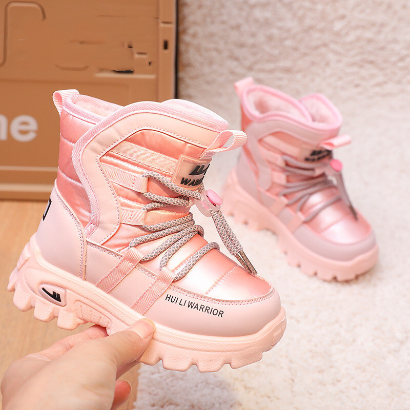 Lastejalatsid 2024 talv uued kerged puuvillased kingad tüdrukud plüüssaapad poistele soojad lumesaapad 4-15 a.