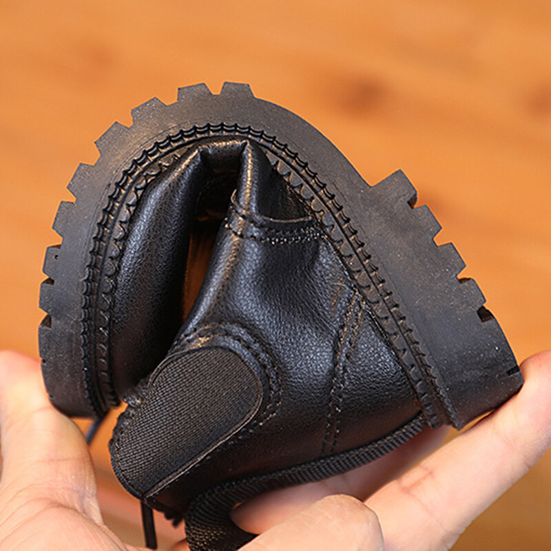 Oulylan Talvised Lapsed Poistele Tüdrukutele Saapad Briti Stiilis Tõmblukk Soojus Libisemiskindlad Lühikesed Saapad Libisemisvastased Laste Nahkjalatsid