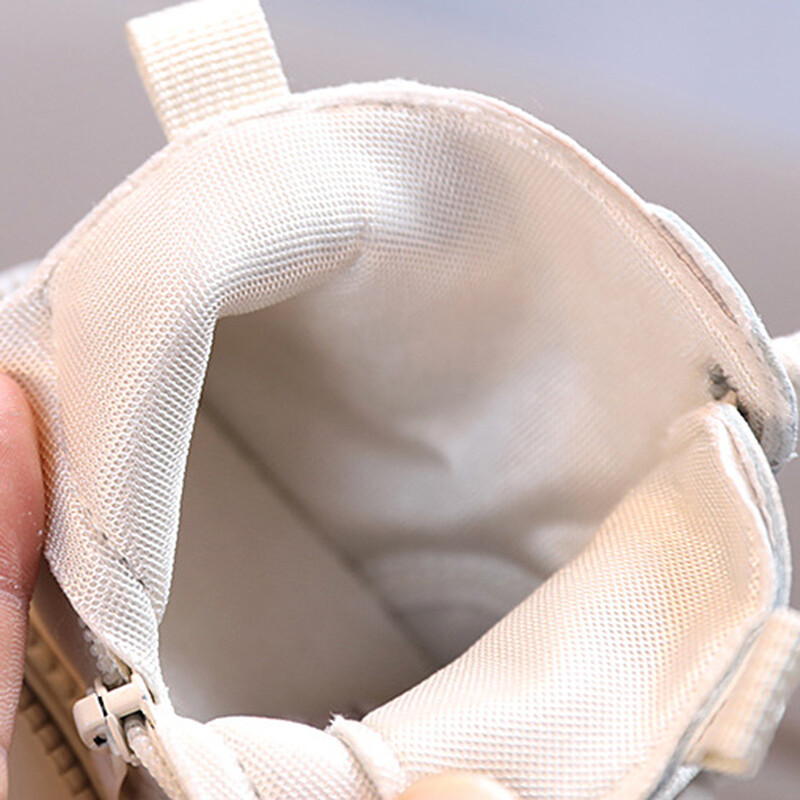 Oulylan Talvised Lapsed Poistele Tüdrukutele Saapad Briti Stiilis Tõmblukk Soojus Libisemiskindlad Lühikesed Saapad Libisemisvastased Laste Nahkjalatsid