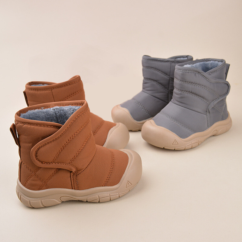Talvised puuvillased beebijalatsid Lastele veekindlad lumesaapad poistele tüdrukutele ühevärvilised lühikesed saapad lastele igapäevased reisijalatsid talvel