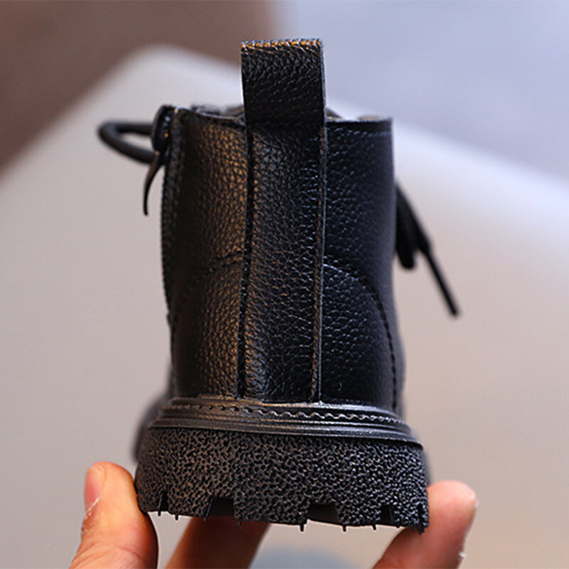 2024. Dječje čizme Jesen Zima Jednobojne cipele Kožne čizme za dječake Modne kratke čizme za snijeg Cipele za malu djecu