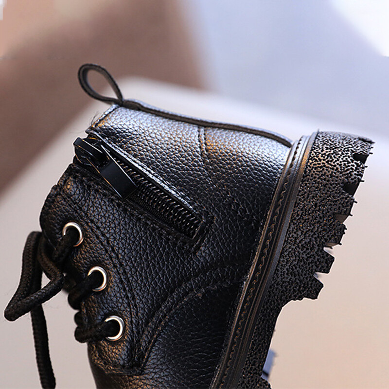 2024. Dječje čizme Jesen Zima Jednobojne cipele Kožne čizme za dječake Modne kratke čizme za snijeg Cipele za malu djecu