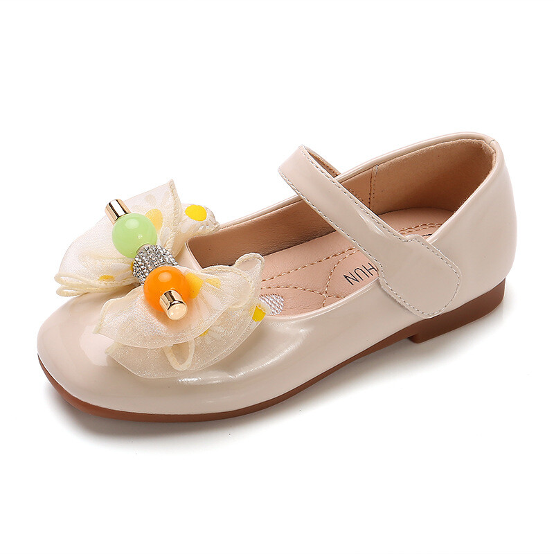 2020. aasta uued printsessi suurte laste nahast kingad moe lilledega vibusõlmega lastele mõeldud väikeste tüdrukute kingad 3 4 5 6 7 8 9 10 11 12 aastat