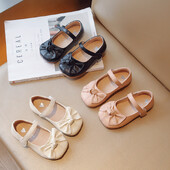 Papion, cu talpă moale, anti-alunecare, pantofi din piele pentru fete, primăvară, toamnă, în aer liber, PU, pantofi casual din piele, mărimea 21-35, sandale de femeie