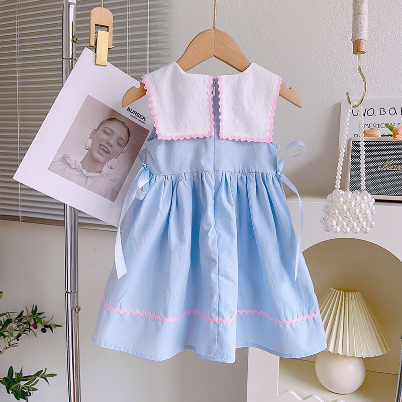 LOVE DD&MM Tüdrukute Kleit Suvine Mood Lastele Vabaaja vibu lilltikandid Printsessirõivad Lasterõivad Beebikostüümid Riided