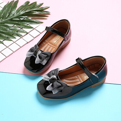 Άνοιξη φθινόπωρο Νέο μωρό κορίτσι Princess Παπούτσια Παιδικά δερμάτινα παπούτσια μωρό Girl Dance Party Παπούτσια bowknot Μαύρο Κόκκινο Ροζ Μπεζ 3-15T