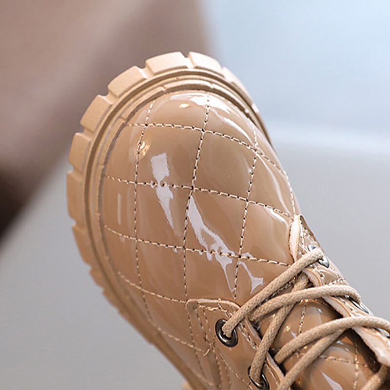 Laste poolsaapad kevade ja sügise pehme tallaga ühekordsed saapad 2023 poistele Briti stiilis ilusad nahksaapad