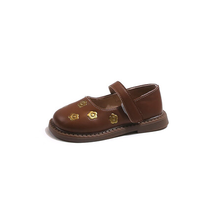 Tüdrukute nahast kingad Tikandid Lilled Printsess Armasad Lapsed Rahvuslikus stiilis Korterid Laste Lame Pehme Kleit Kinga Pehme