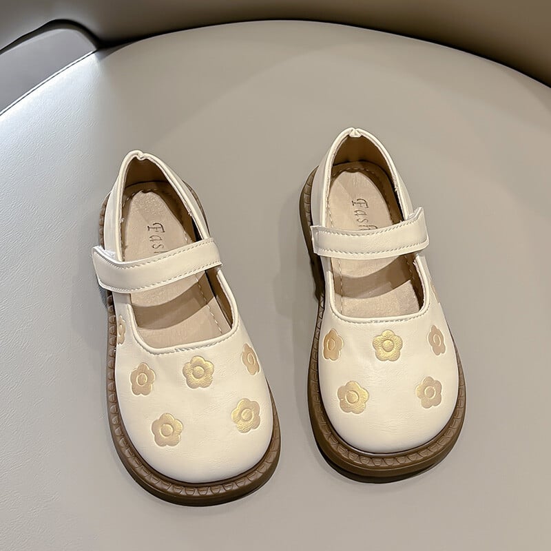 Tüdrukute nahast kingad Tikandid Lilled Printsess Armasad Lapsed Rahvuslikus stiilis Korterid Laste Lame Pehme Kleit Kinga Pehme